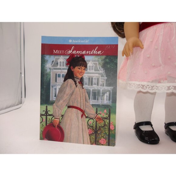 American Girl Beforever Doll Samantha Parkington Pink Dress Brown Hair Eyes 2014 - Picture 4 of 16